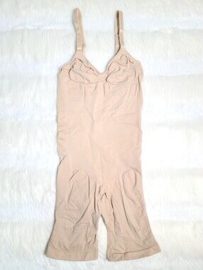 SKIMS Seamless Sculpt Low Back Mid Thigh Bodysuit Cream Clay XXS-XS NEW